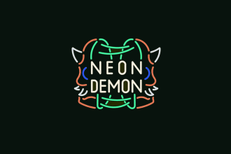 design an modern neon mascot logo in high definition