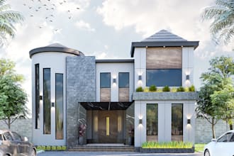 modeling and render your exterior design