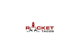 design acknowledged and trusted rocket taco logo
