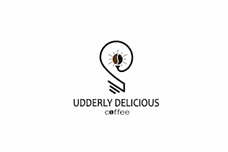 do beautifully extraordinary a cow themed coffee truck logo