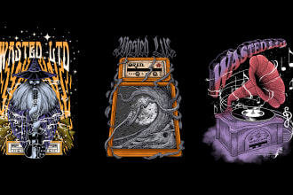 psychedelic dark art design illustrations for your needs