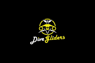 modern sleek diving equipment company logo