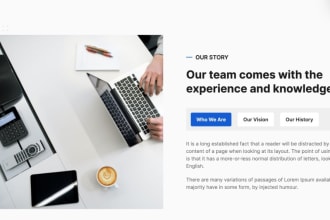 make a responsive simple HTML landing page