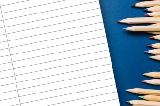 create a notebook cover and lined pages for KDP