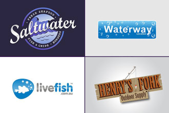 make an modern fishing logo for source file for you