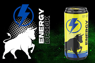 design your energy drink or beer label and packaging