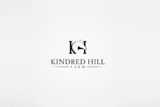fun elegant equestrian stable logo