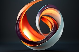 stylish 3d business logo design