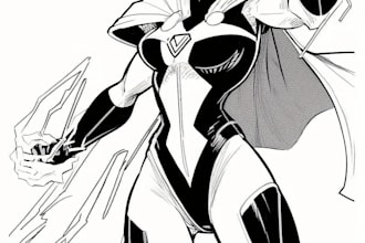make detailed line art and product line art