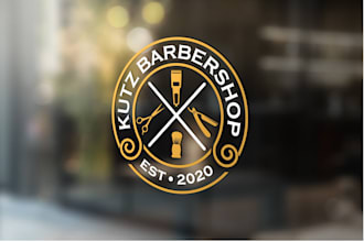 make a creative and unique barbershop logo for you