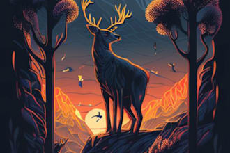 create a flat vector illustration in modern style