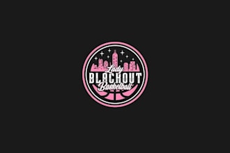 creative girls youth basketball team logo