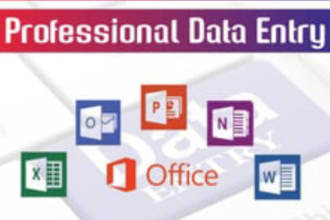 do data entry, typing, copy paste ,data cleaning , data formatting