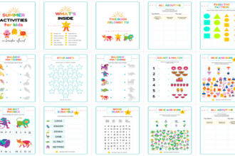 design KDP kids interior summer activity book