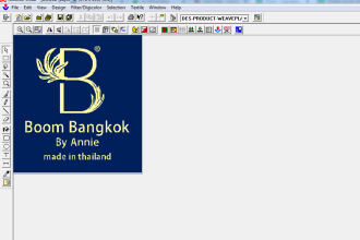 create woven labels design for machine in mucad software