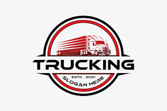 design a transport, logistic, and trucking logo in 1 day