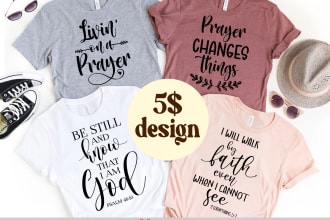 do typography christian t shirt design and graphic design