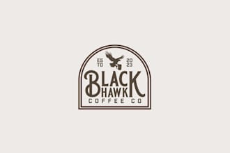 design unique coffeeshop featuring hawk logo