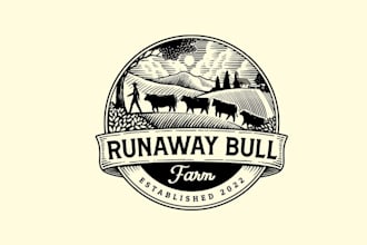 design acknowledged and trusted creative runaway bull logo