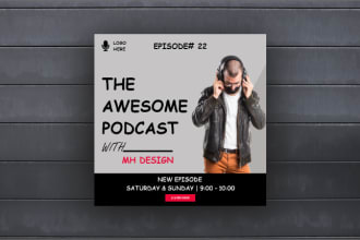 design elegant art work for your podcast cover