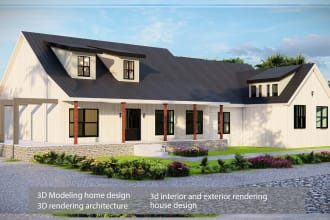 create 2d floor plan house design and 3d rendering walkthrough