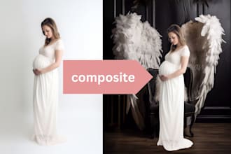 change your maternity photo background