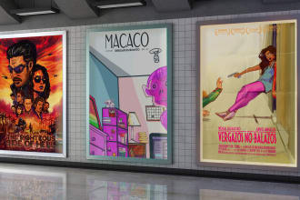 create your movie poster art, original art