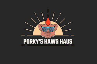 food truck mascot logo design