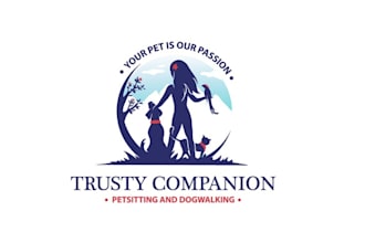create a fresh and original pet farm logo with a 3d mockup