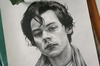 draw realistic pencil sketch portrait from any pic