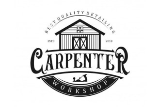 design creative woodworking logo in 24hours