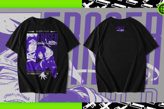 create custom anime streetwear tshirt designs with japanese art style