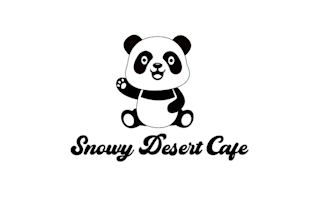 snowy desert café logo design