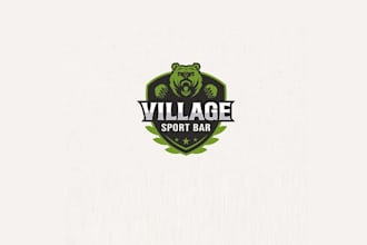awesome sports bar logo design
