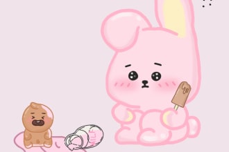draw you a cute, funny cartoon or small tattoo idea