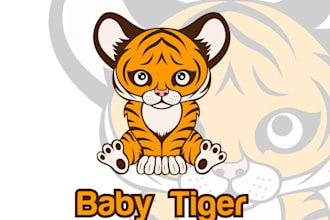 design a professional modern tiger logo