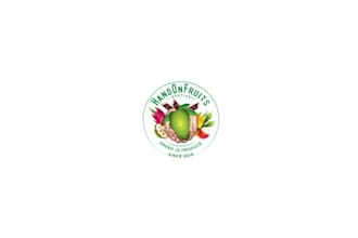 design full of nutrition fresh fruits logo