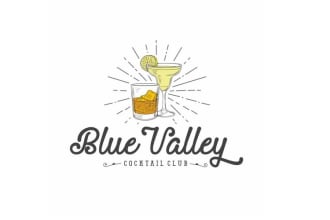 design blue valley cocktail club logo