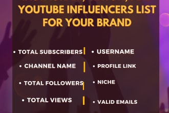 create list of targeted influencer marketing