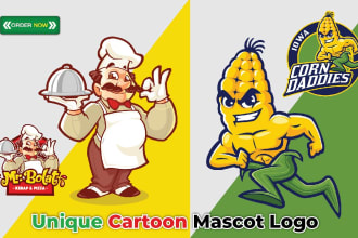 draw a cartoon logo, mascot, character design