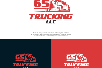 do a logistics transport and trucking logo design