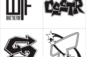 create logo y2k, urban, freestyle clothing streetwear design