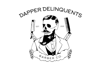 bold edgy yet classic barbershop logo