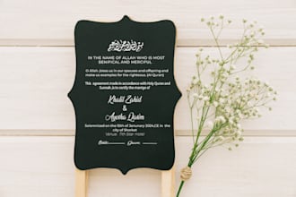 do wedding or event postcard invitation design greeting card