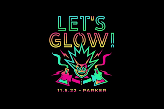 design fun bar mitzvah glow party logo