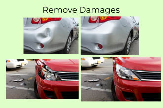 edit damaged car, truck , van and image editing in photoshop