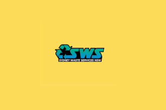 design very clear hire and waste management service logo