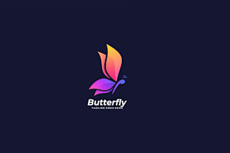 seeking a chic, brand recognizable butterfly  logo