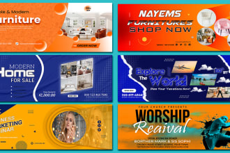 design facebook cover, twitter, youtube banner, header