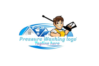 design a pressure washing and power washing logo